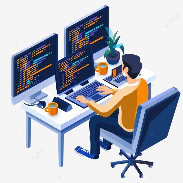 Mobile app development process showing collaborative team environment